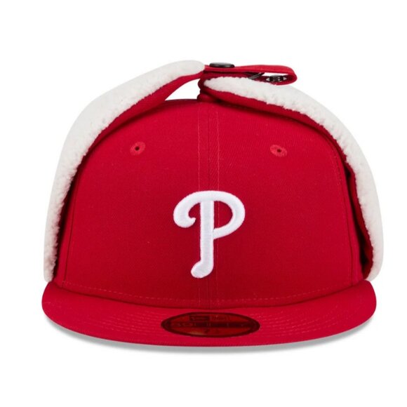 New Era Men New Era Philadelphia Phillies Dabu Dog Ear 59FIFTY Fitted Hat Cap Red Size 7 5/8